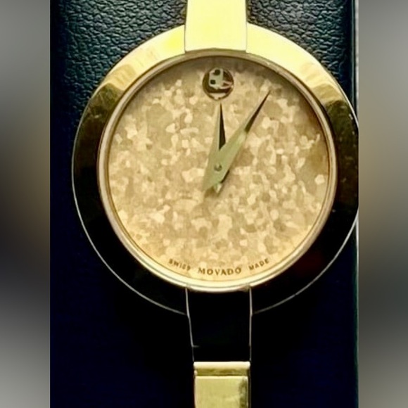 Movado BELA Gold-Textured Dial Bangle Watch main image 7